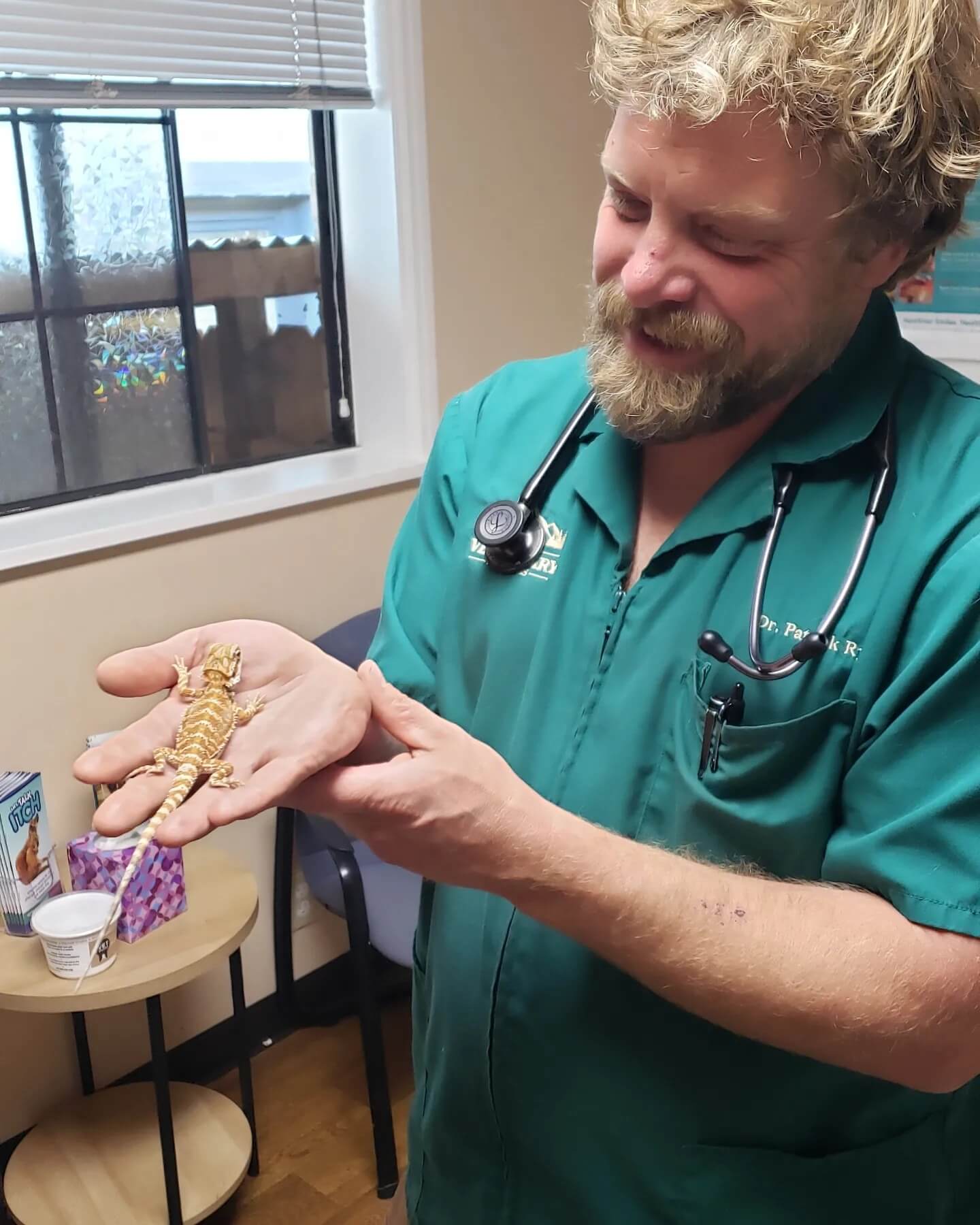 Dr. Ryan with lizard