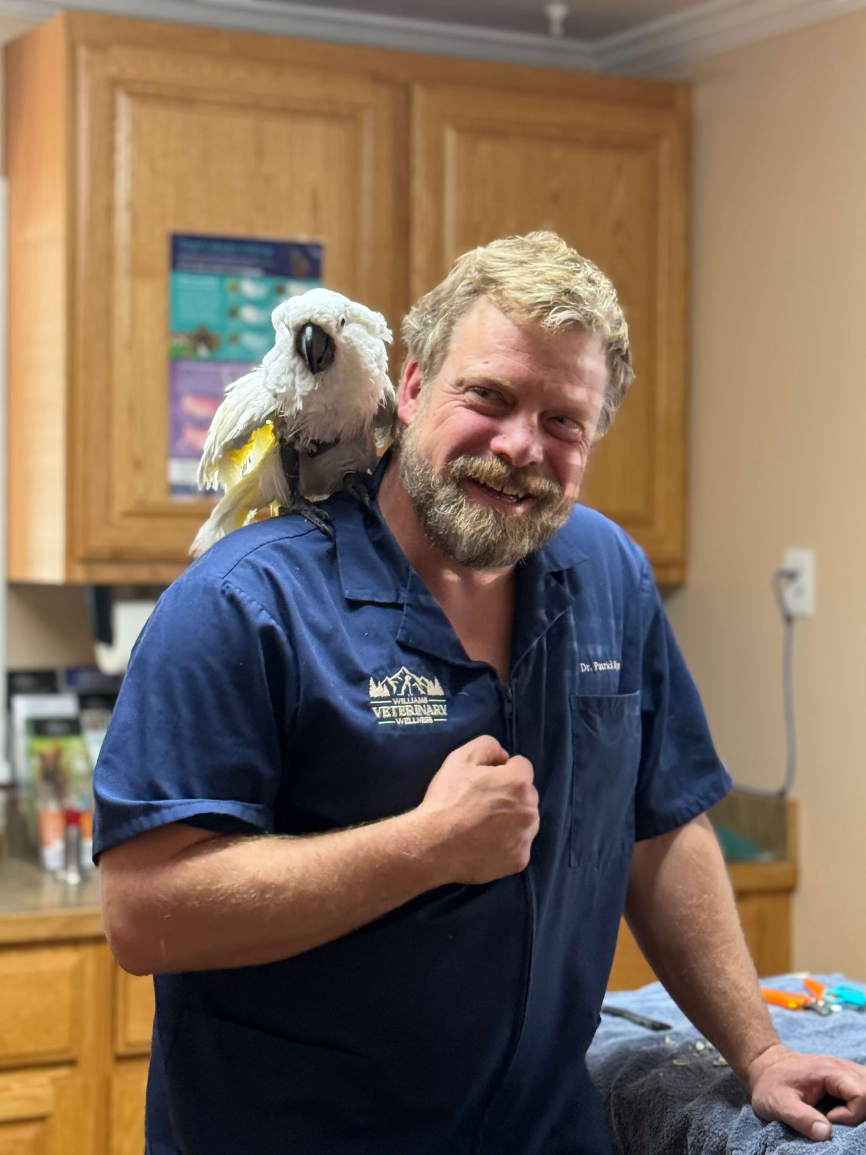 Dr. Ryan with bird